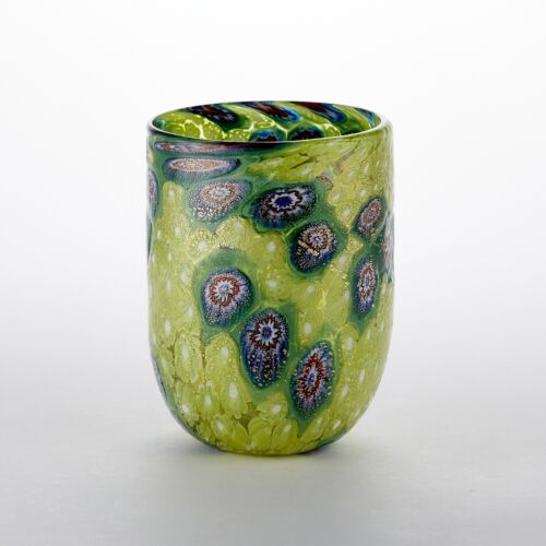 Murrine Glass Tumbler Green