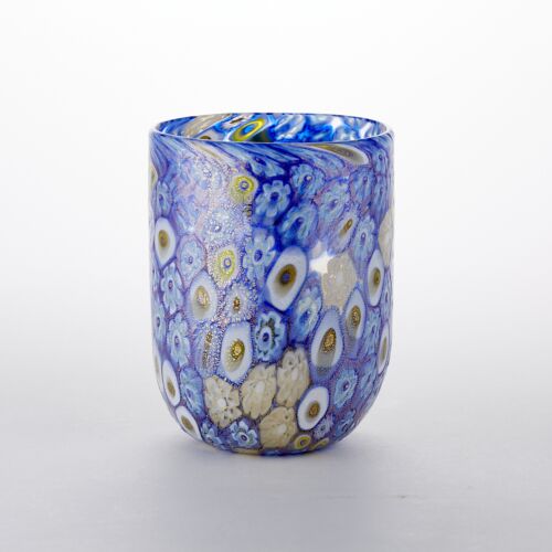 Murrine Glass Tumbler Indigo