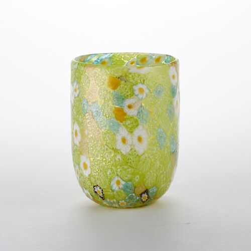 Murrine Glass Tumbler Lime