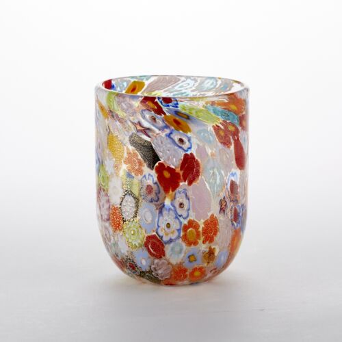 Murrine Glass Tumbler Millefleur