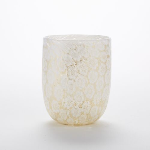 Murrine Glass Tumbler White