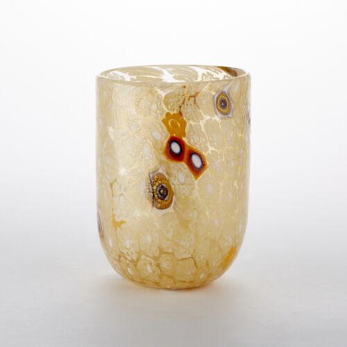 Murrine Glass Tumbler Yellow