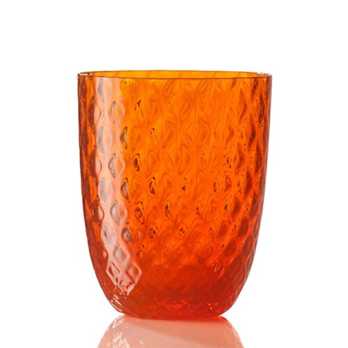 Nason Moretti Idra Water Glass Orange Balloton