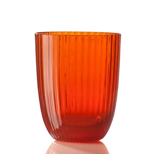 Nason Moretti Idra Water Glass Orange Rigadin