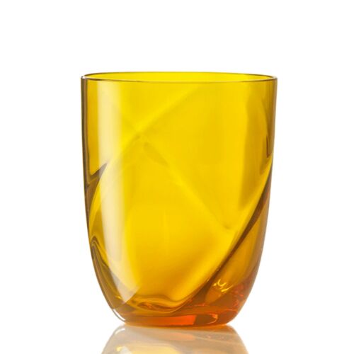 Nason Moretti Idra Water Glass Yellow Lente