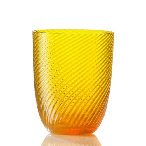 Nason Moretti Idra Water Glass Yellow Torse