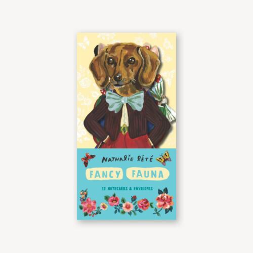 Nathalie Lete Notecard Set/12 Fancy Fauna