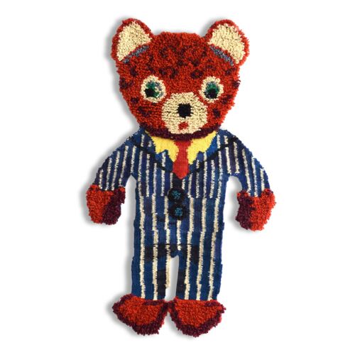Nathalie Lete Rug Cat Bear Red