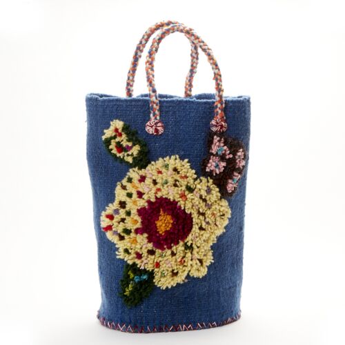 Nathalie Lete Tote Bag Tall Blue