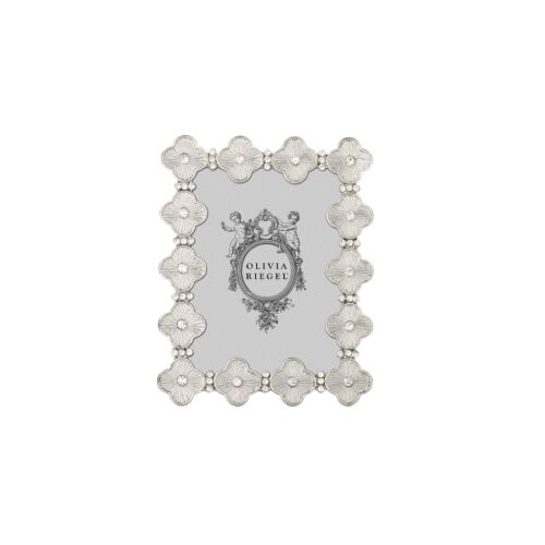   Olivia Riegel Clover Silver Frame 2.5x3.5"