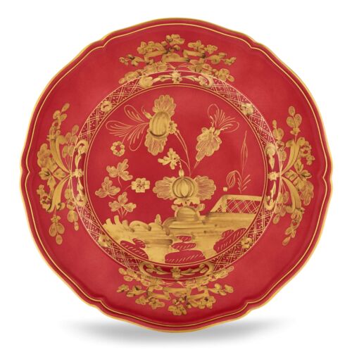 Ginori Oriente Italiano Rubrum Gold Rim Charger Plate