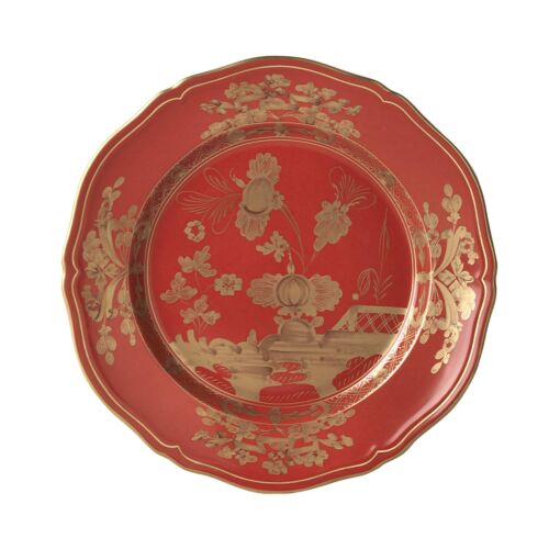 Ginori Oriente Italiano Rubrum Gold Rim Dinner Plate