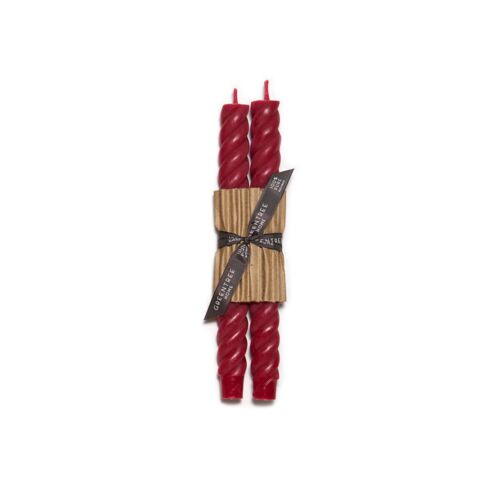 Greentree Home Rope Bittersweet Red Taper Pair 10"