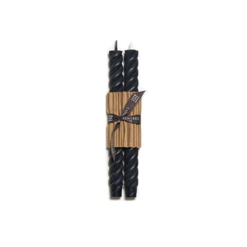 Greentree Home Rope Black Taper Pair 10"