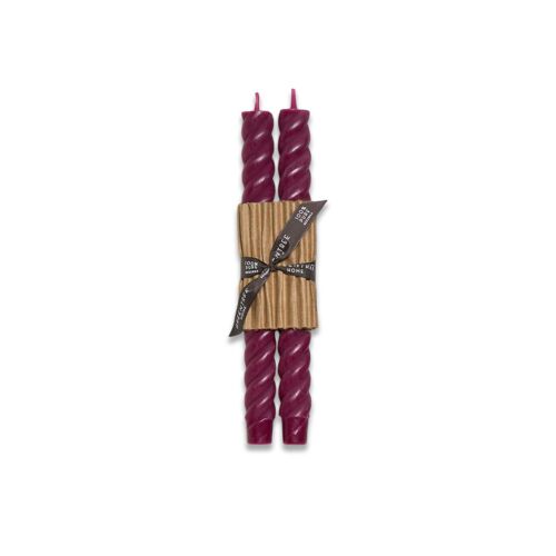 Greentree Home Rope Wild Plum Taper Pair 10"