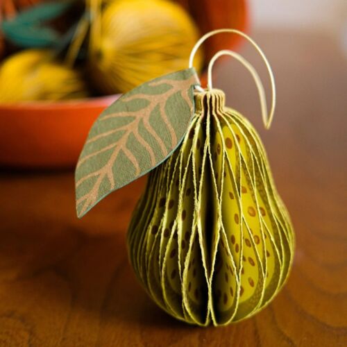 Paper Ornament Honeycomb Pear