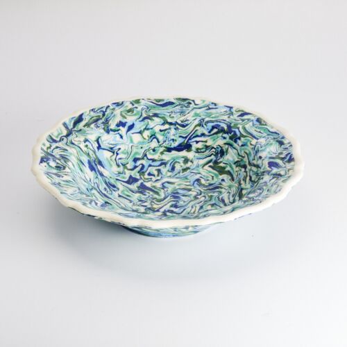 Pascale Mestre Lagon White Rim Soup Plate