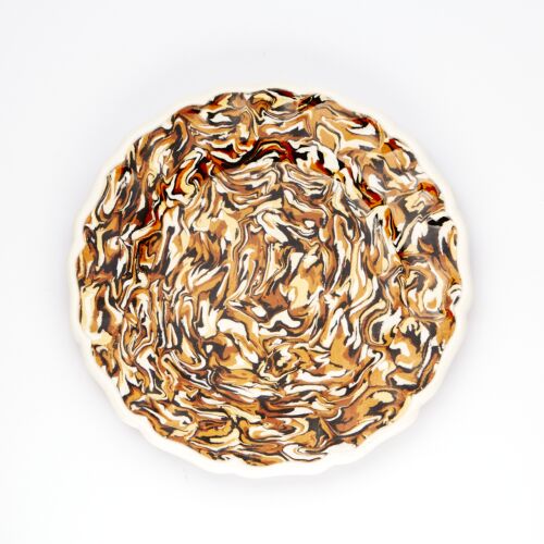 Pascale Mestre Nougatine White Rim Dessert Plate