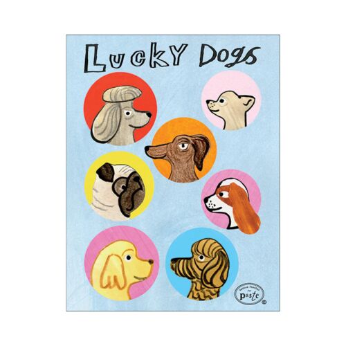 Paste Stationery Lucky Dogs Sticker Sheet