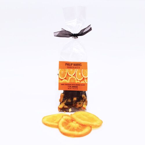 Philip Marks Dark Chocolate Cashew Bark Orange Slices