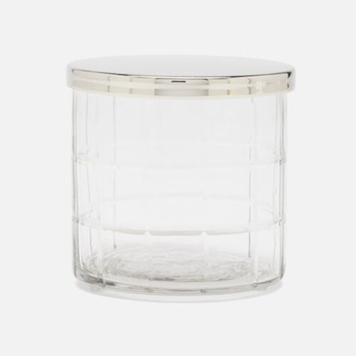 Pigeon & Poodle Argos Clear & Nickle Argos Canister Large