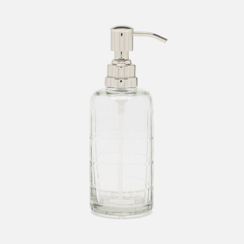 Pigeon & Poodle Argos Clear & Nickle Soap Pump