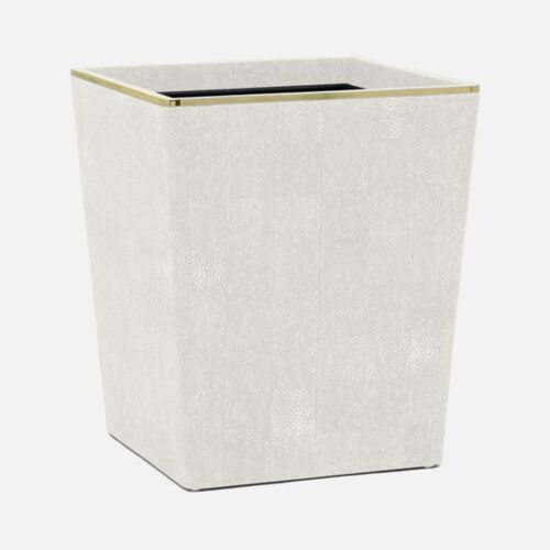 Pigeon & Poodle Bradford White & Gold Wastebasket