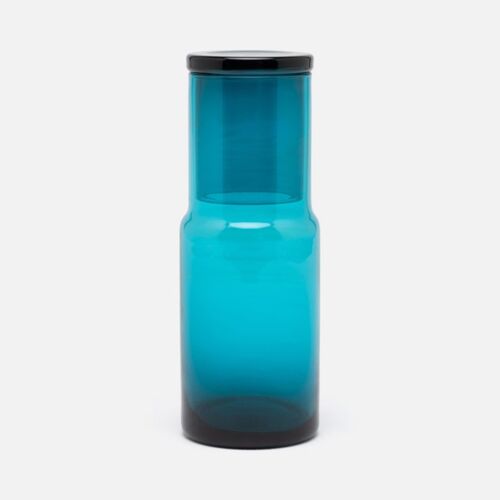 Pigeon & Poodle Glass Faro Carafe Dark Turquoise