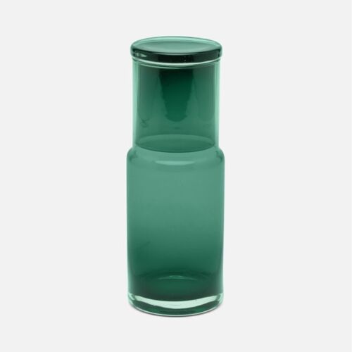 Pigeon & Poodle Glass Faro Carafe Smokey Green