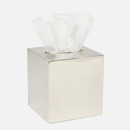 Pigeon & Poodle Hagen Shiny Nickel Tissue Box