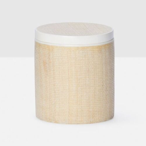 Pigeon & Poodle Maranello Beige Abaca & White Resin Canister