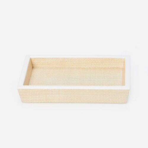 Pigeon & Poodle Maranello Beige Abaca & White Resin Soap Dish
