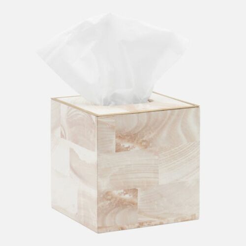  Pigeon & Poodle Palermo II Natural & Brass Tissue Box