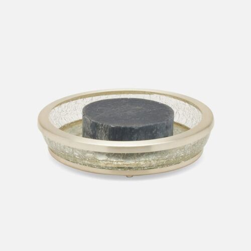 Pigeon & Poodle Pomaria Brushed Silver Soap Dish