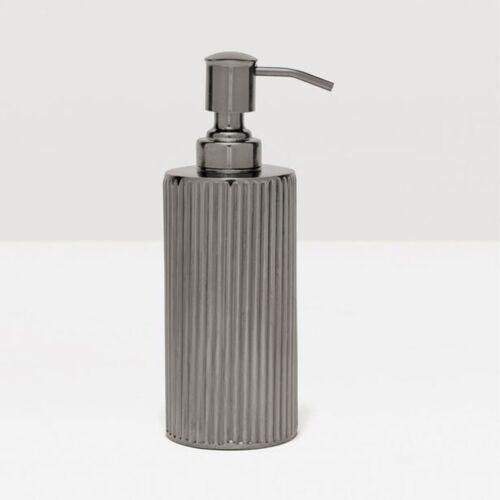 Pigeon & Poodle Redon Black Nickel Ribbed Metal Pump