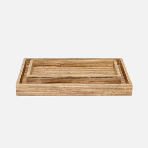 Pigeon & Poodle Sumter Natural Set/2 Nested Trays