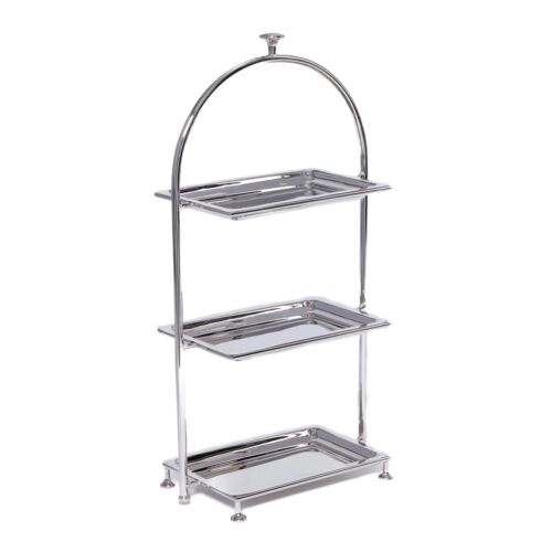 Polished Nickel High Tea 3-Tier Serving Stand