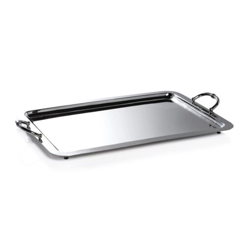 Polished Nickel Steel & Brass Tray Large