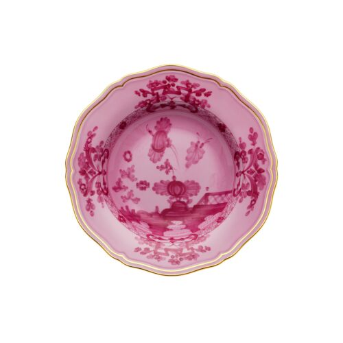 Ginori Oriente Italiano Porpora Gold Rim Soup Plate