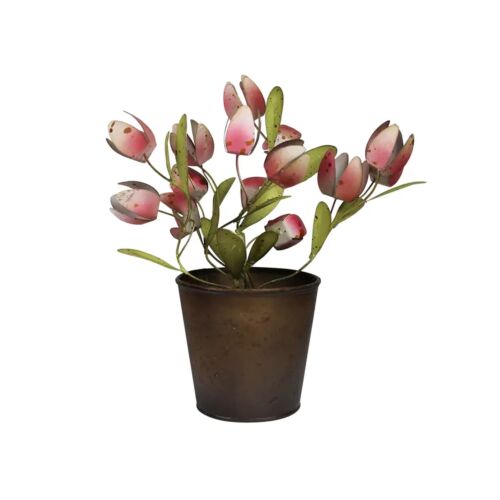Pot with Tulips & Greens