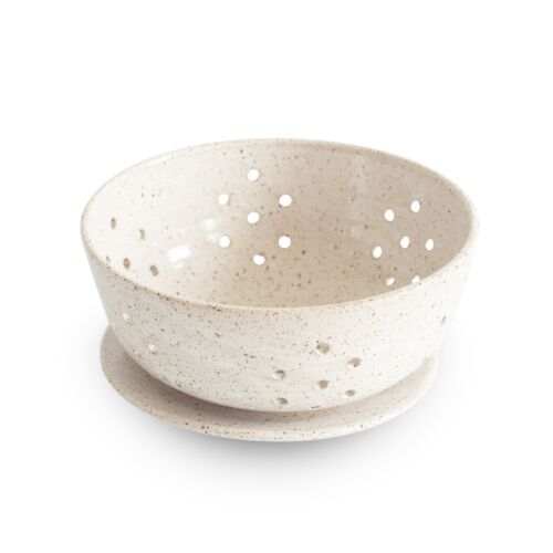 Rachael Pots Berry Bowl & Saucer White Large 