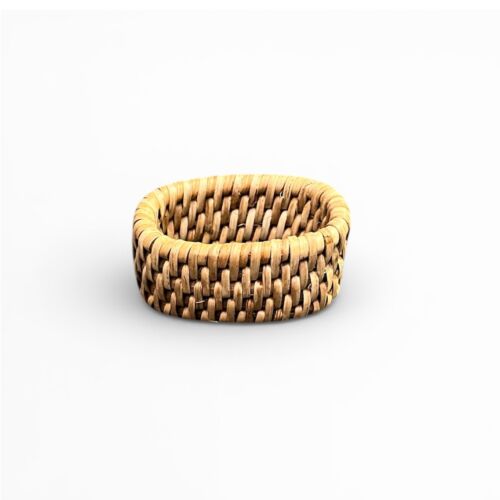  Matahari Rattan Oval Napkin Ring Natural Matte