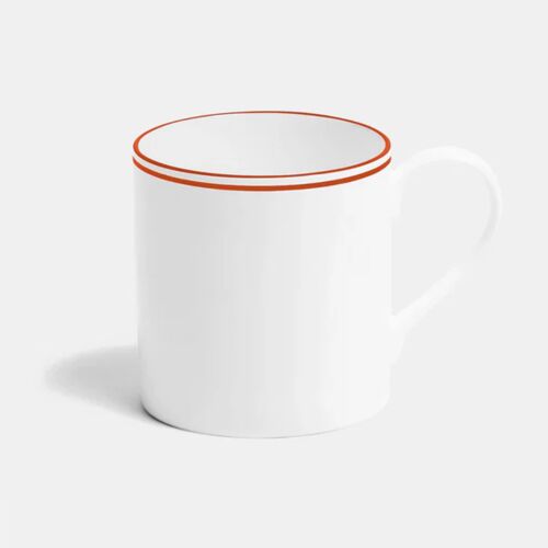      Richard Brendon Double Line Burnt Orange Mug Large