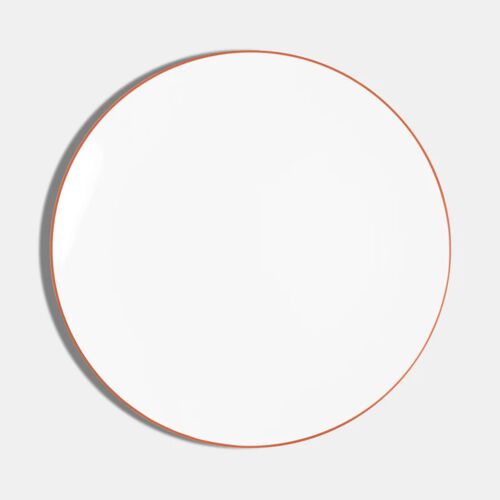      Richard Brendon Line Burnt Orange Coupe Dinner Plate