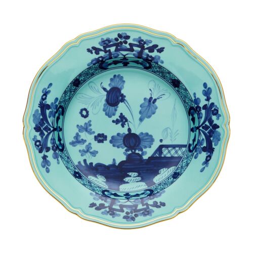 Ginori Oriente Italiano Iris Gold Rim Charger