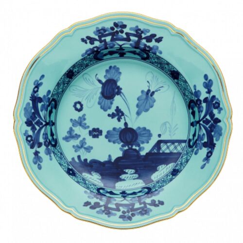 Ginori Oriente Italiano Iris Gold Rim Platter