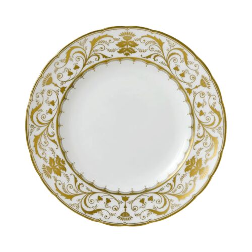Royal Crown Derby Darley Abbey White & Gold Dinner Plate