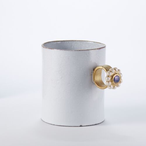 Serena Blue Iris Ring Mug