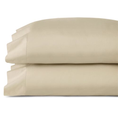 Sferra Celeste Sand Standard Pillowcase/Pair - 22x33"/3.5"Flange