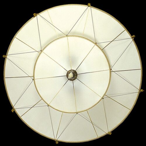 Silk Lamp Suspended 33" Scheherazade 2-Tier Plain